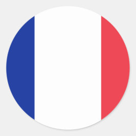 Frankreich Flaggenaufkleber Runder Aufkleber