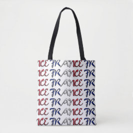 Frankreich Flaggenfarben Typografie Europäische Lä Tasche