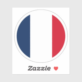 Frankreich Flaggenrundkleber Aufkleber