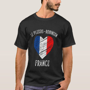 Frankreich Flaggenstaat Herz Le Plessis Robinson S T-Shirt