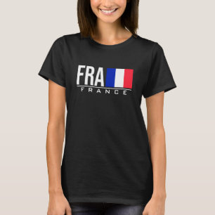 Frankreich Flaggenstaat Internationaler Ländercode T-Shirt