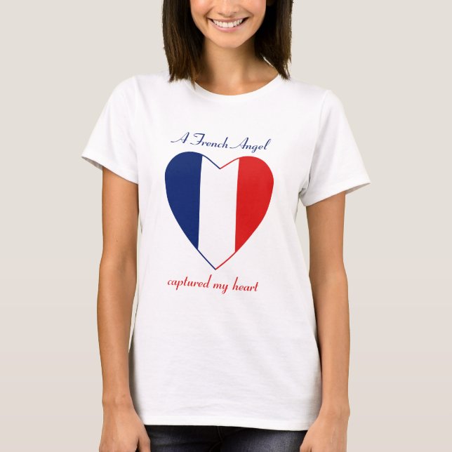 Frankreich Flaggenstaat Sweetheart T - Shirt (Vorderseite)
