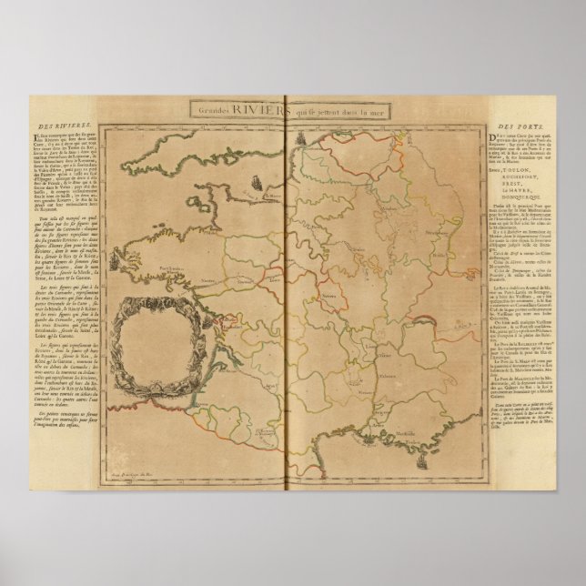 Frankreich Flüsse Poster (Vorne)