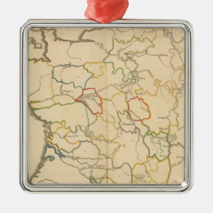 Frankreich-Flüsse Silbernes Ornament