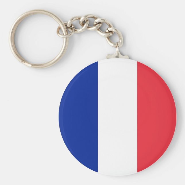 Frankreich (Französisch) Flagge Schlüsselanhänger (Vorne)
