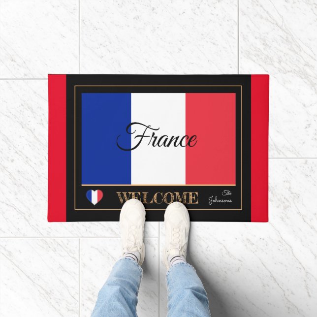 Frankreich - Französisch Flaggenmat / sport Willko Fußmatte (Indoor)