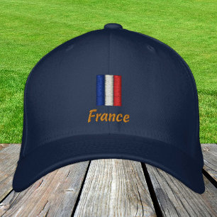 Frankreich / Französisch-Flaggenmode / Frances Pat Bestickte Baseballkappe