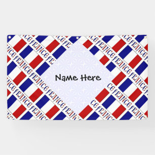 Frankreich Französische Flagge Kachel Personalisie Banner