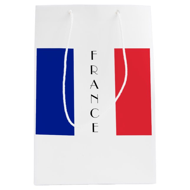 Frankreich: französische Flaggengifttasche Mittlere Geschenktüte (Vorderseite)
