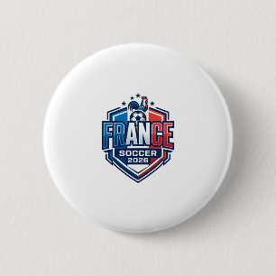 Frankreich Fußball 2026 Fußball Fett Land Typograf Button