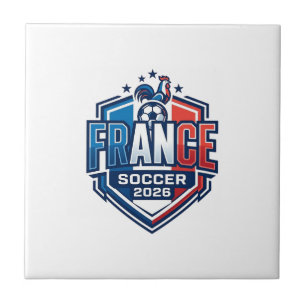 Frankreich Fußball 2026 Fußball Fett Land Typograf Fliese