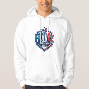 Frankreich Fußball 2026 Fußball Fett Land Typograf Hoodie