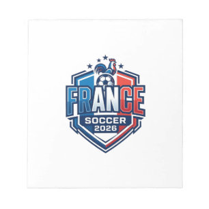 Frankreich Fußball 2026 Fußball Fett Land Typograf Notizblock