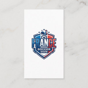 Frankreich Fußball 2026 Fußball Fett Land Typograf Visitenkarte