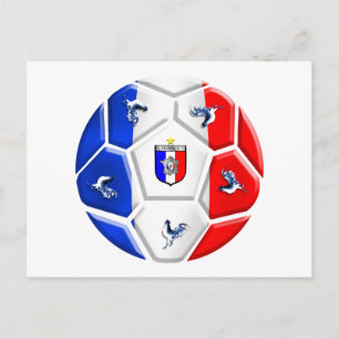 Frankreich Fußball-Fahnen für moderne Fußball Postkarte