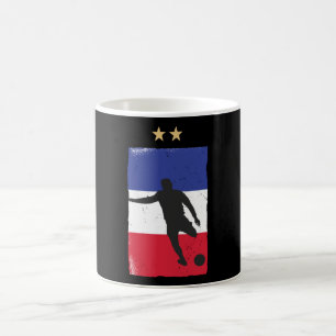 Frankreich Fußball Fan-Shirt Französische Flagge Kaffeetasse