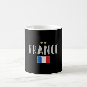 Frankreich Fußball Fan-Shirt Französische Flagge Kaffeetasse