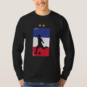 Frankreich Fußball Fan-Shirt Französische Flagge T-Shirt