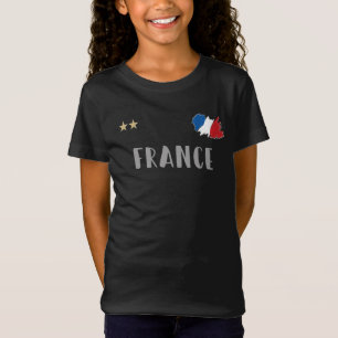 Frankreich Fußball Fan-Shirt Französische Flagge T-Shirt