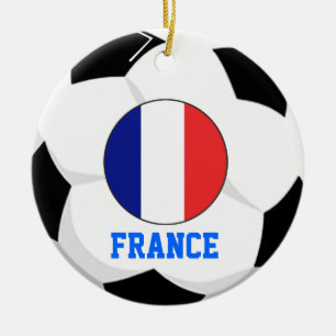 Frankreich-Fußball-Fan-Verzierung 1998 Keramik Ornament