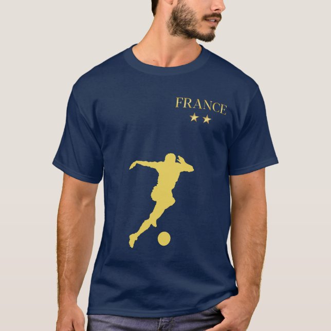 Frankreich Fußball-Fußball - Individuelle Name und T-Shirt (Vorderseite)