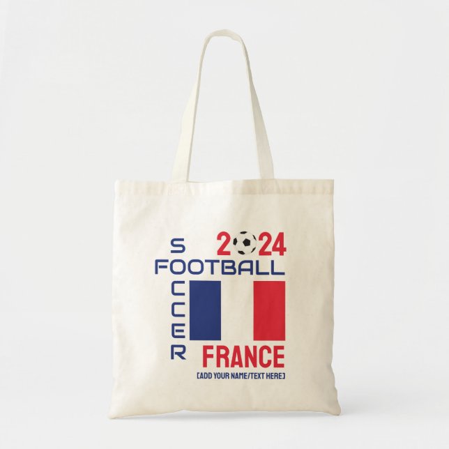 FRANKREICH Fußball Individuelle Name 2024 jedes Ja Tragetasche (Vorne)