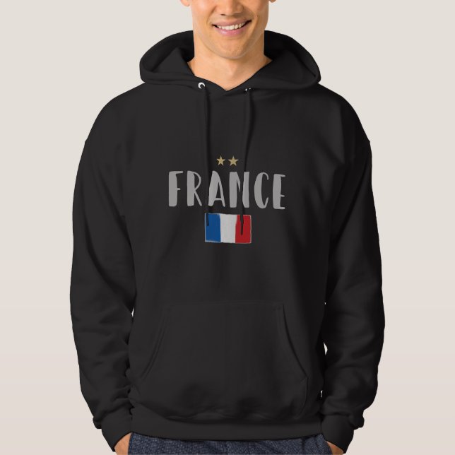 Frankreich Fußball-Shirt Französisch-Flagge Hoodie (Vorderseite)