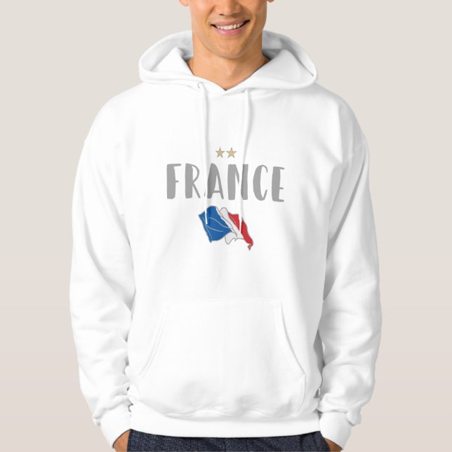 Frankreich Fußball-Shirt Französisch-Flagge Hoodie (Vorderseite)