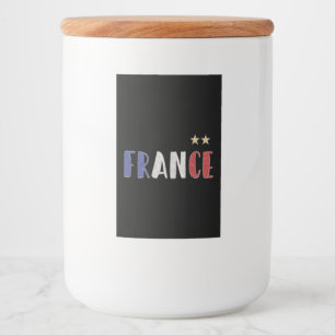 Frankreich Fußball-Shirt Französisch-Flagge Lebensmitteletikett