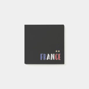 Frankreich Fußball-Shirt Französisch-Flagge Post-it Klebezettel