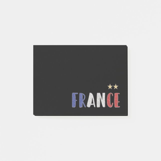 Frankreich Fußball-Shirt Französisch-Flagge Post-it Klebezettel (Vorderseite)