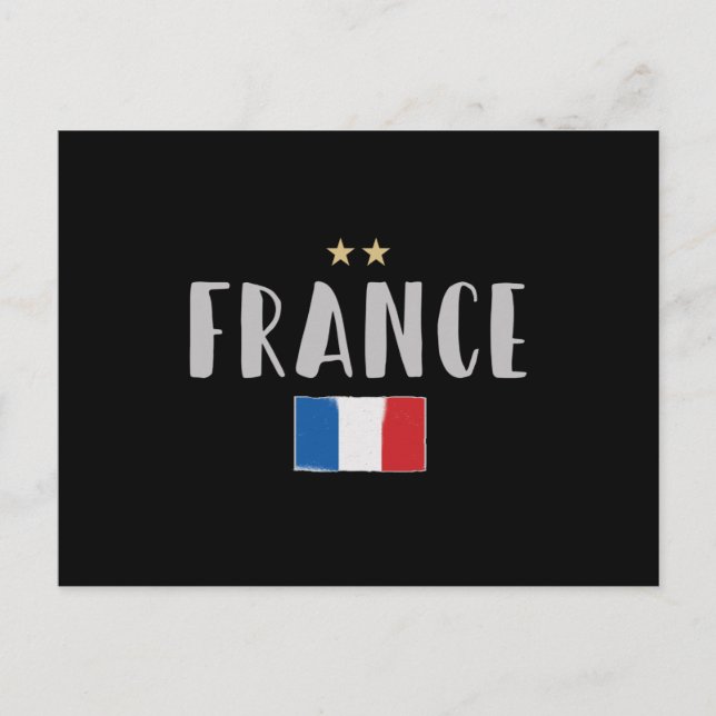 Frankreich Fußball-Shirt Französisch-Flagge Postkarte (Vorderseite)