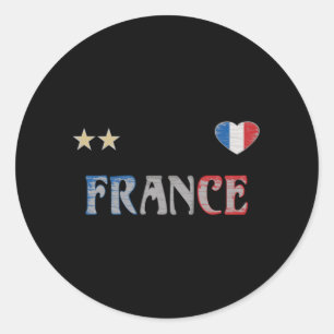 Frankreich Fußball-Shirt Französisch-Flagge Runder Aufkleber
