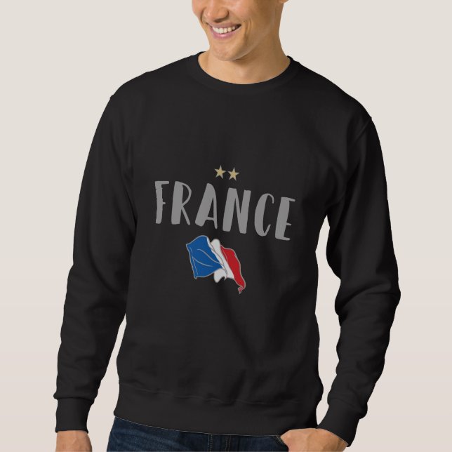 Frankreich Fußball-Shirt Französisch-Flagge Sweatshirt (Vorderseite)