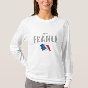 Frankreich Fußball-Shirt Französisch-Flagge T-Shirt