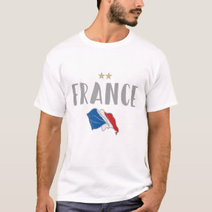 Frankreich Fußball-Shirt Französisch-Flagge T-Shirt