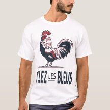 Frankreich Fußball-T-Shirt | Allez Les Bleus Hahn 