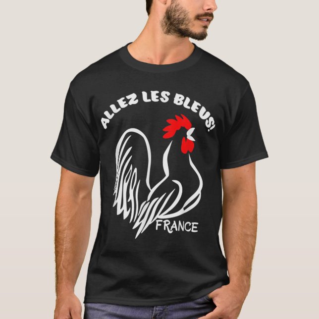 Frankreich Fußball World Allez Les Bleus T-Shirt (Vorderseite)