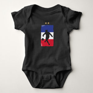 Frankreich Fußballtrikot Fußballfan Französische F Baby Strampler