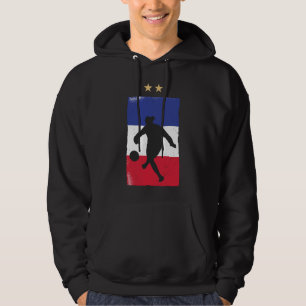 Frankreich Fußballtrikot Fußballfan Französische F Hoodie