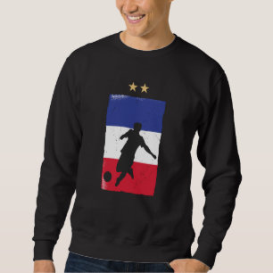Frankreich Fußballtrikot Fußballfan Französische F Sweatshirt