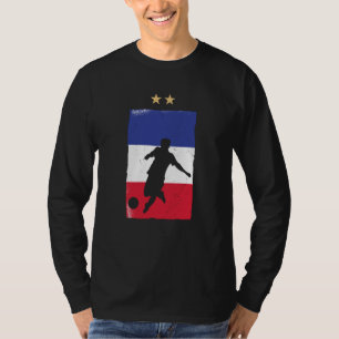 Frankreich Fußballtrikot Fußballfan Französische F T-Shirt
