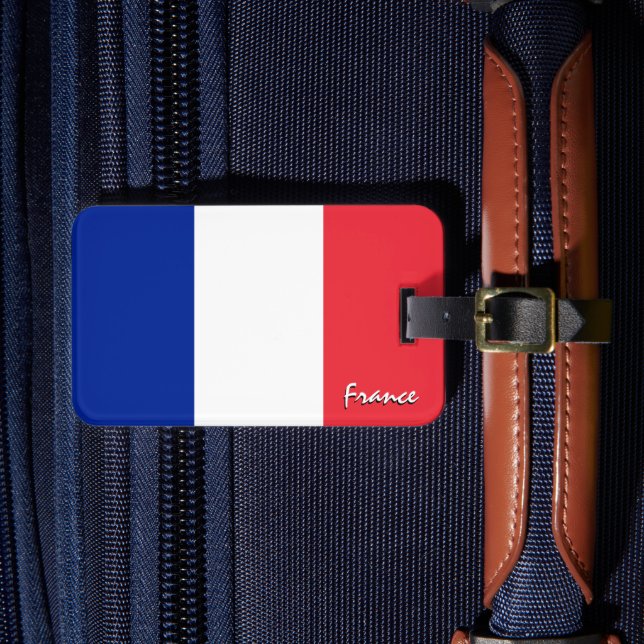 Frankreich Gepäckmarken, patriotische französische Gepäckanhänger (Vorderseite Insitu 4)