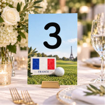 Frankreich Golf Tisch Nummer Eiffelturm Französisc