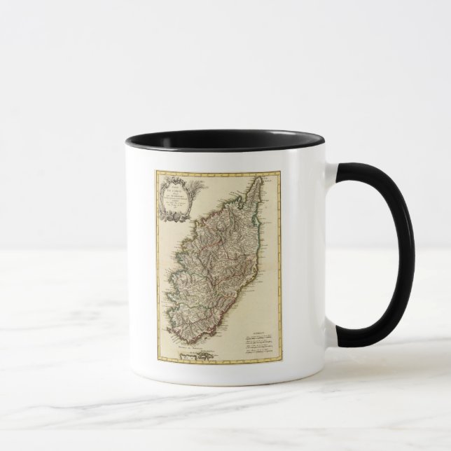 Frankreich Grenzplan Tasse (Rechts)