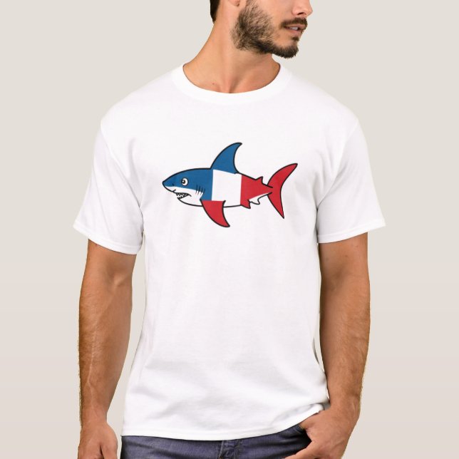 Frankreich Hai T-Shirt (Vorderseite)