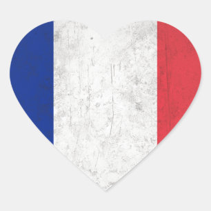 Frankreich Herz-Aufkleber