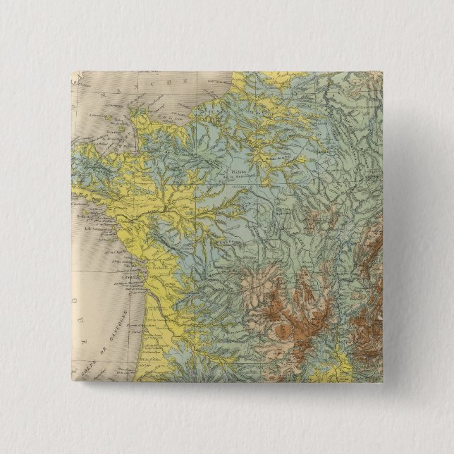 Frankreich hypsometrisch button (Vorderseite)