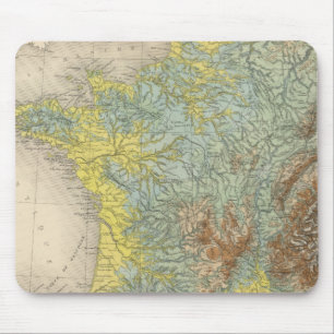 Frankreich hypsometrisch mousepad