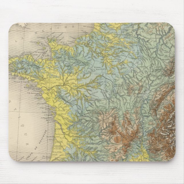 Frankreich hypsometrisch mousepad (Vorne)